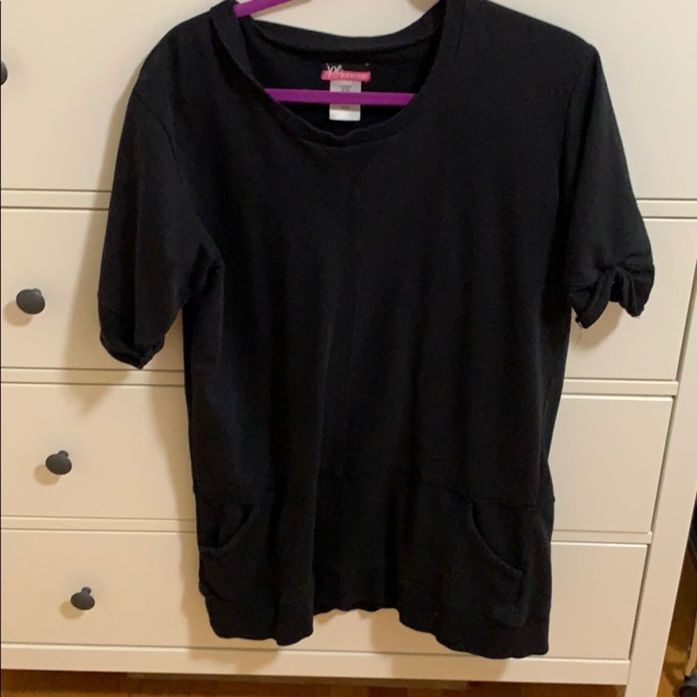 Black Tee With Pockets